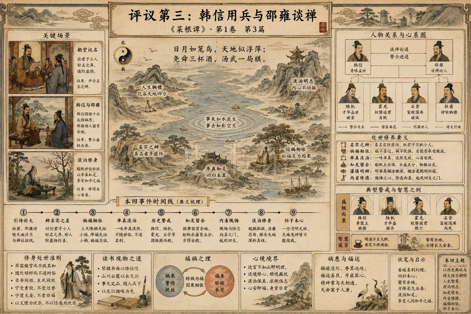 《菜根谭》正文 评议第三章节配图