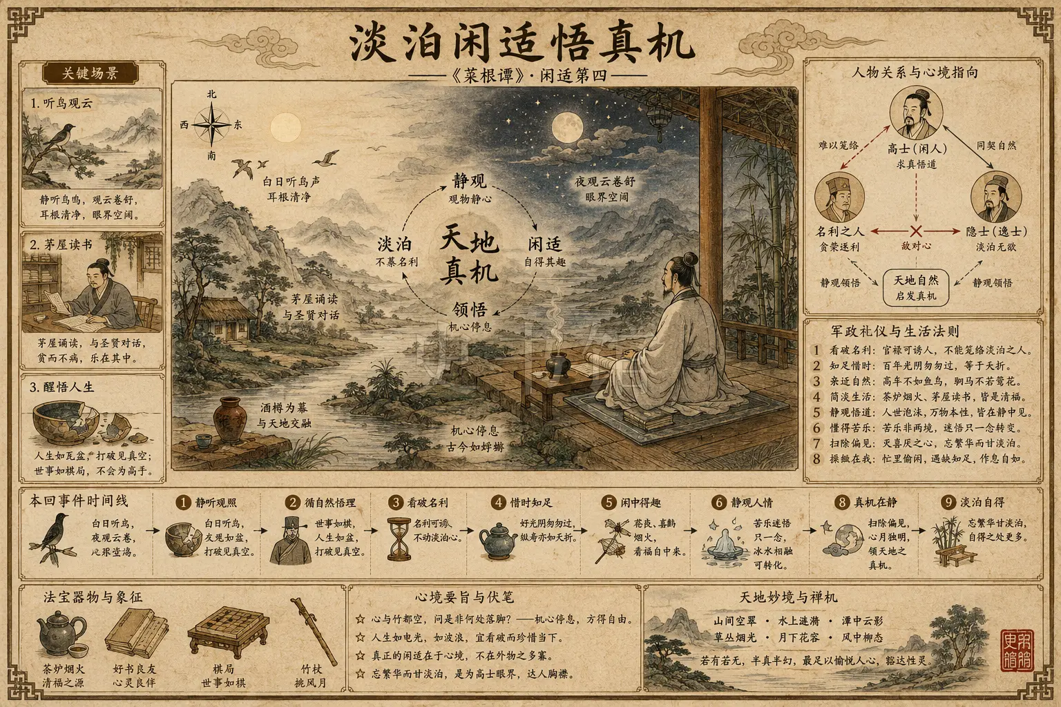 《菜根谭》正文 闲适第四章节配图