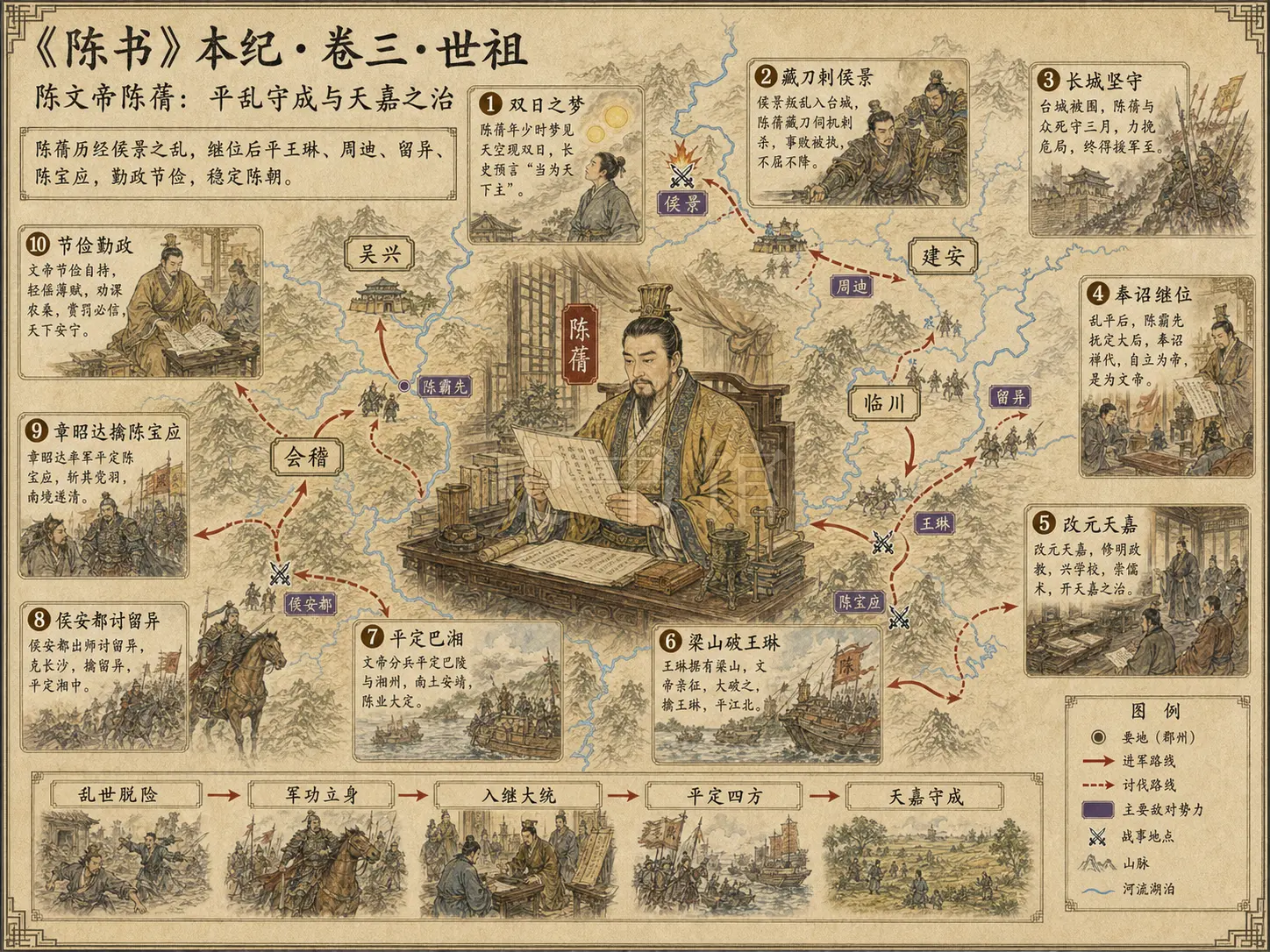 《陈书》本纪 卷三世祖章节配图
