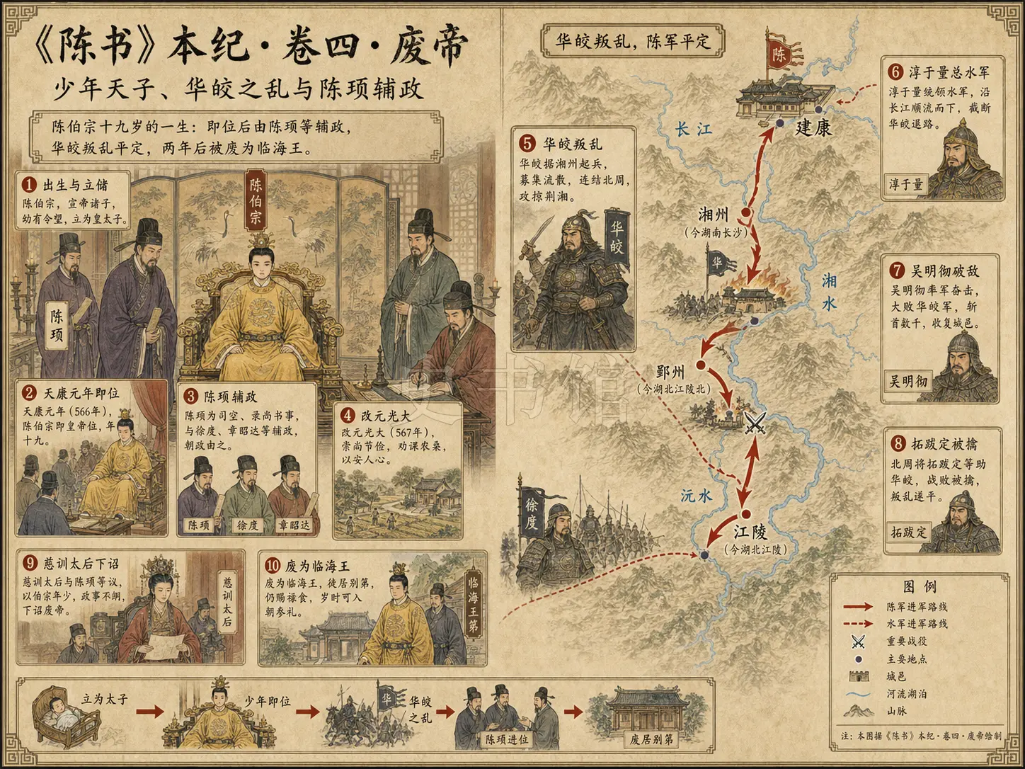 《陈书》本纪 卷四废帝章节配图