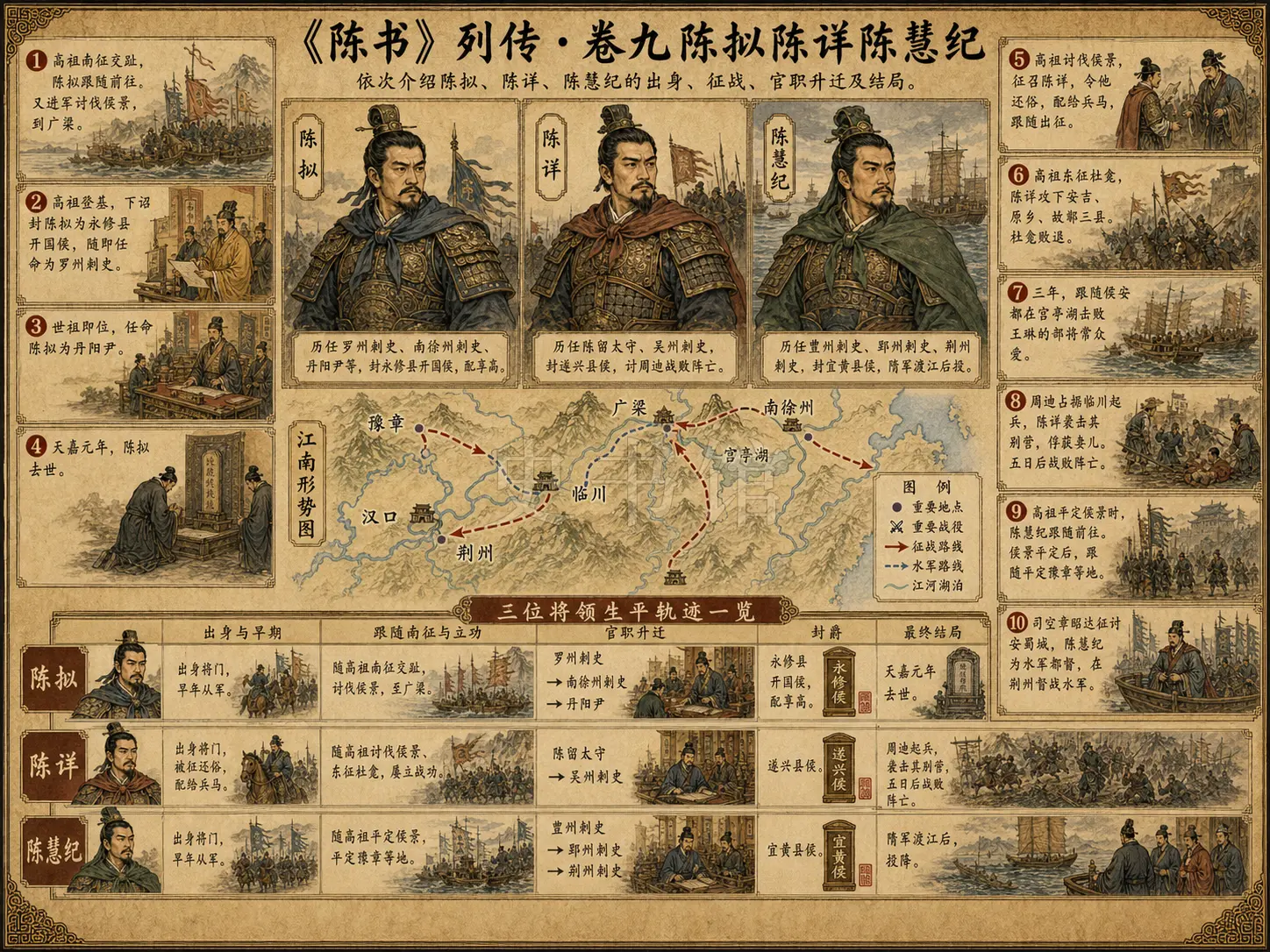 《陈书》列传 卷九陈拟陈详陈慧纪章节配图