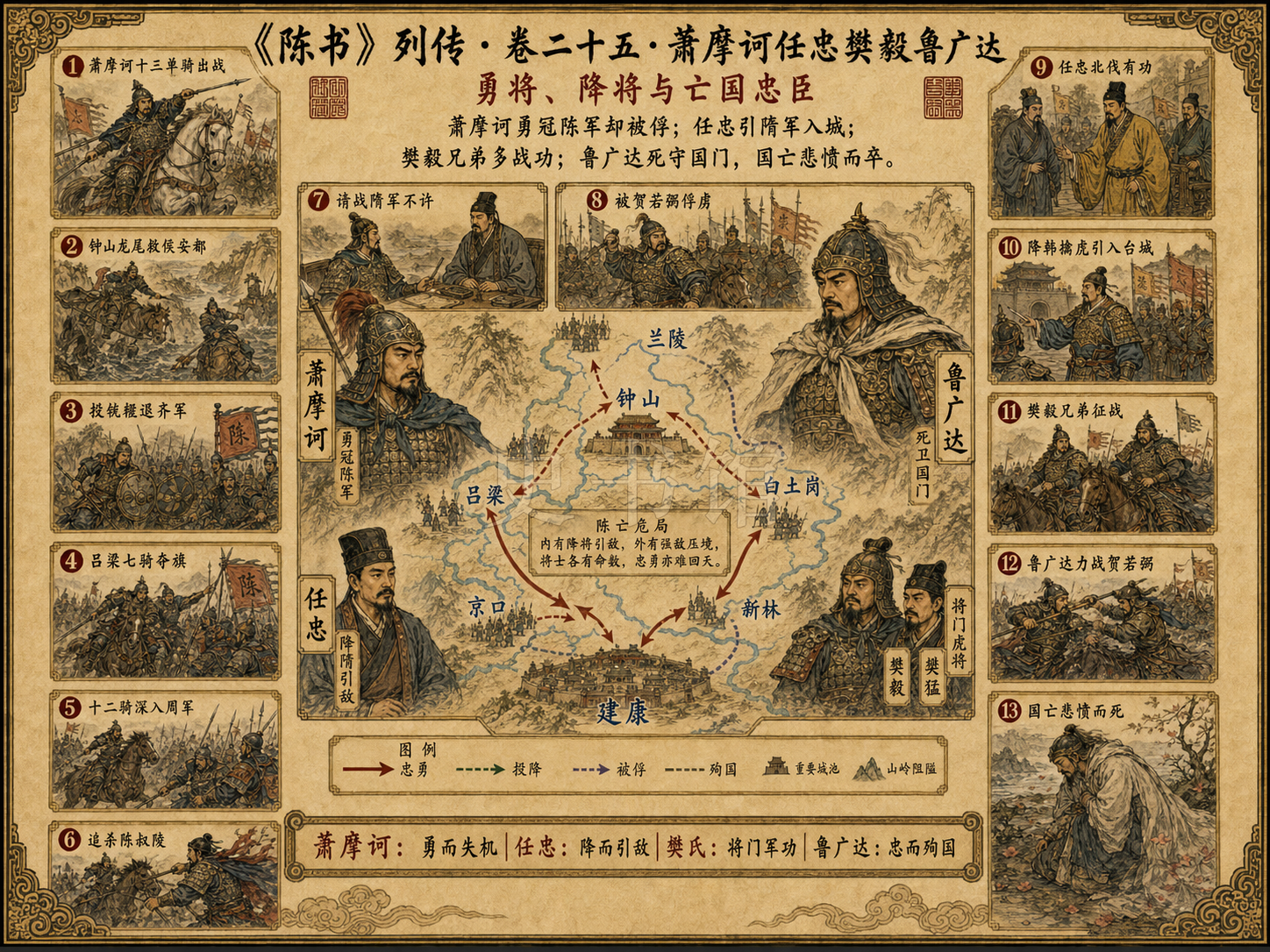 《陈书》列传 卷二十五萧摩诃子世廉任忠樊毅弟猛鲁广达章节配图