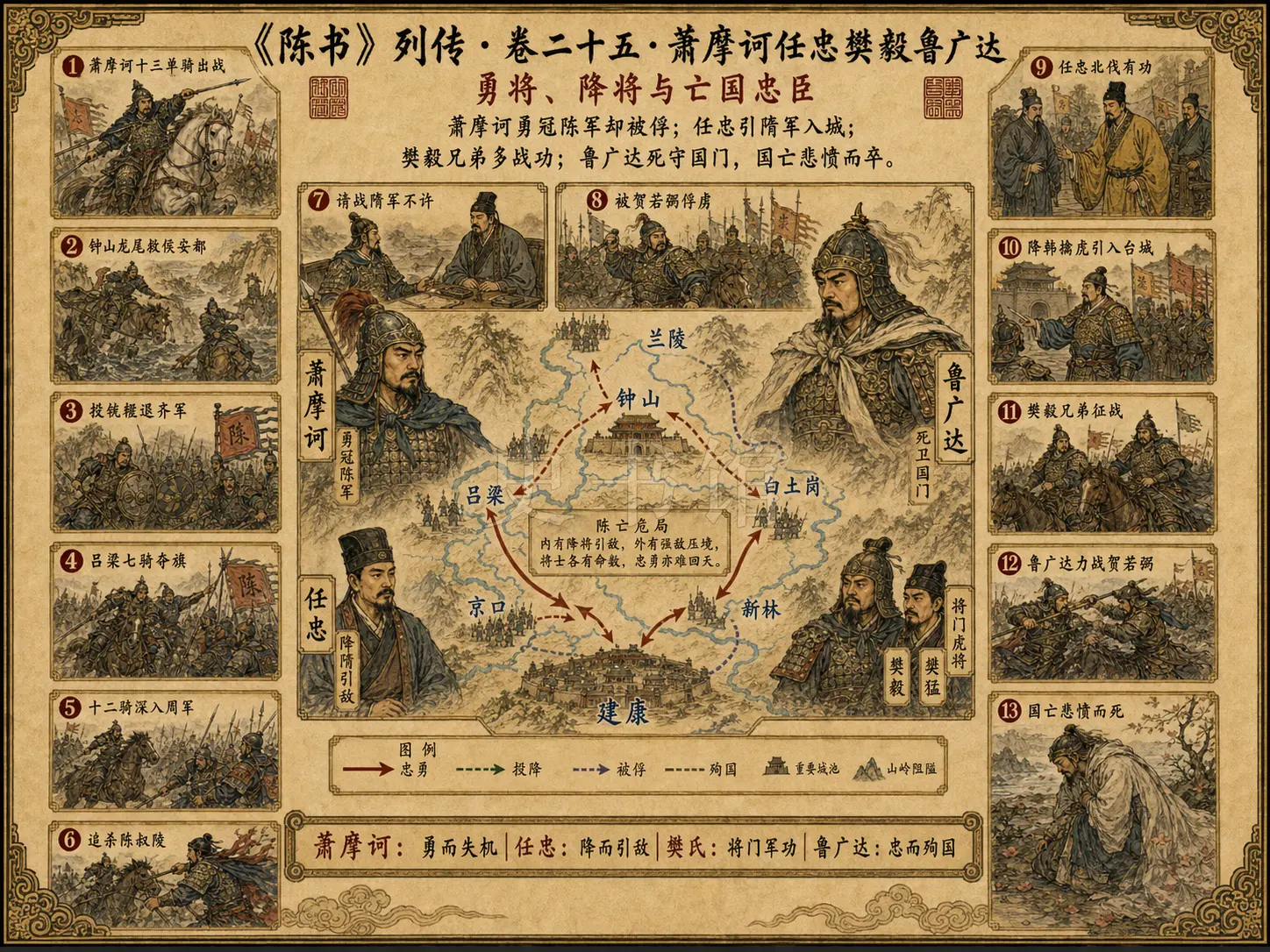 《陈书》列传 卷二十五萧摩诃子世廉任忠樊毅弟猛鲁广达章节配图