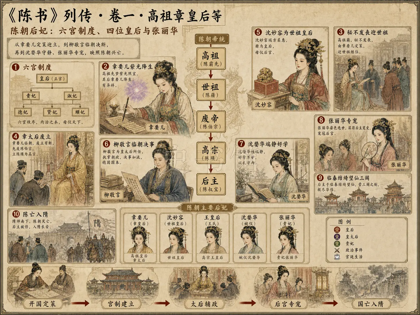 《陈书》列传 卷一高祖章皇后等章节配图