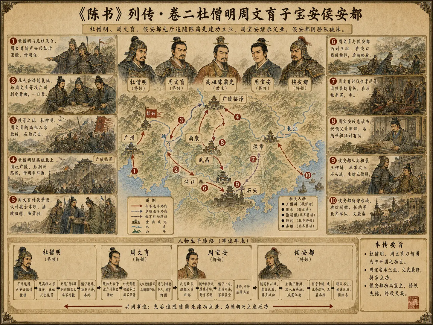《陈书》列传 卷二杜僧明周文育子宝安侯安都章节配图