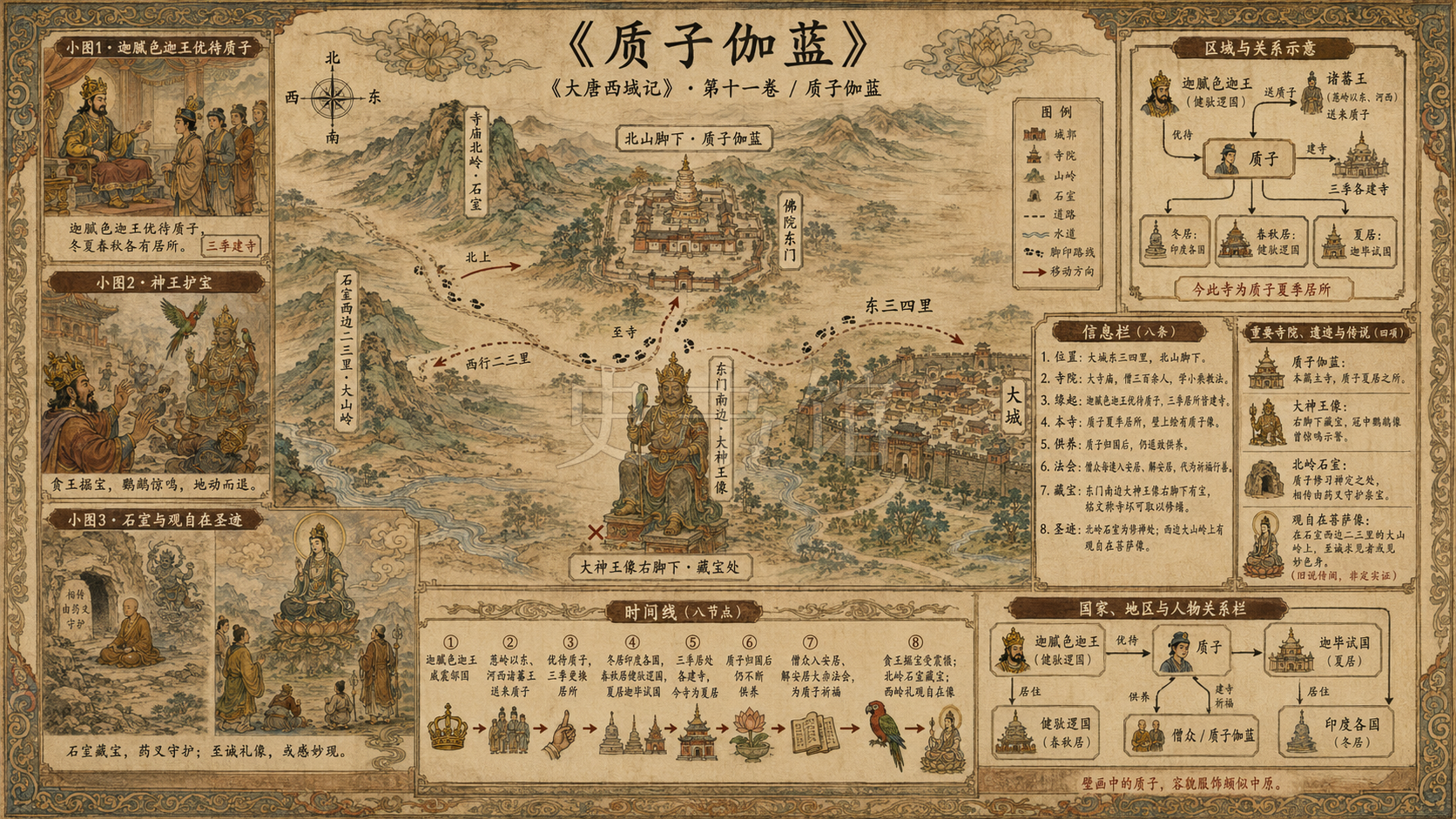 《大唐西域记》一、质子伽蓝章节配图