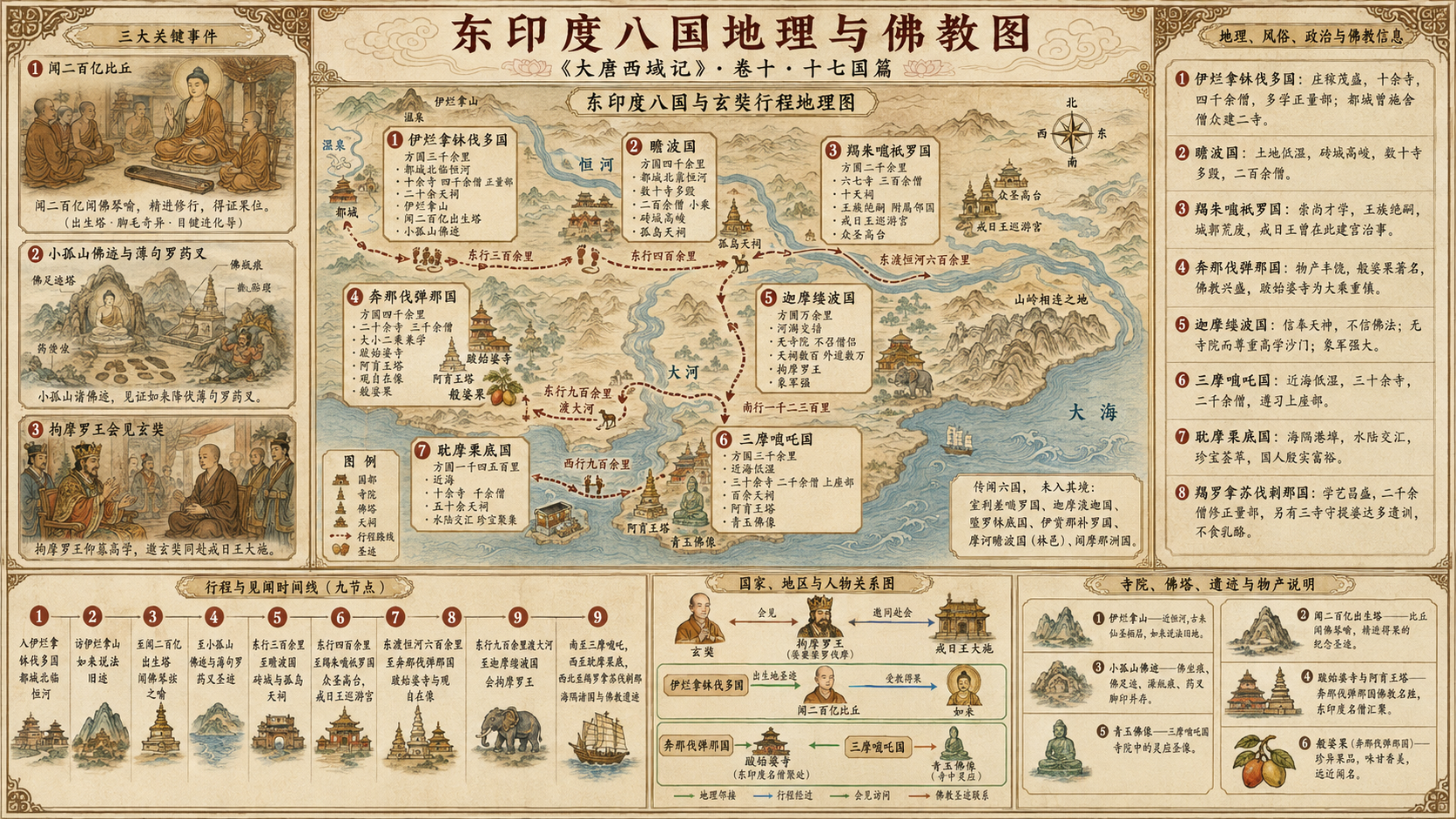 《大唐西域记》卷十十七国章节配图