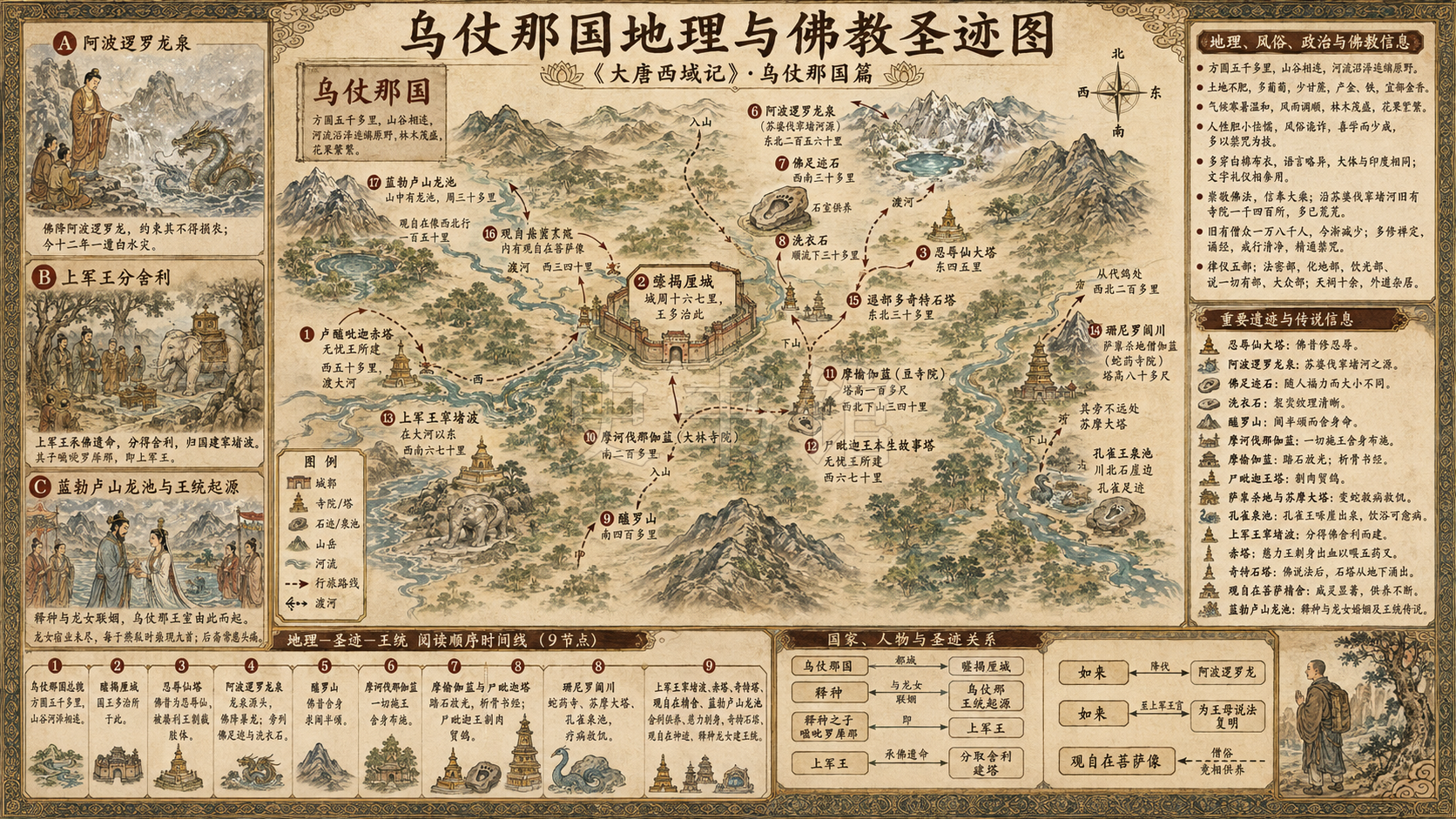 《大唐西域记》卷三八国章节配图