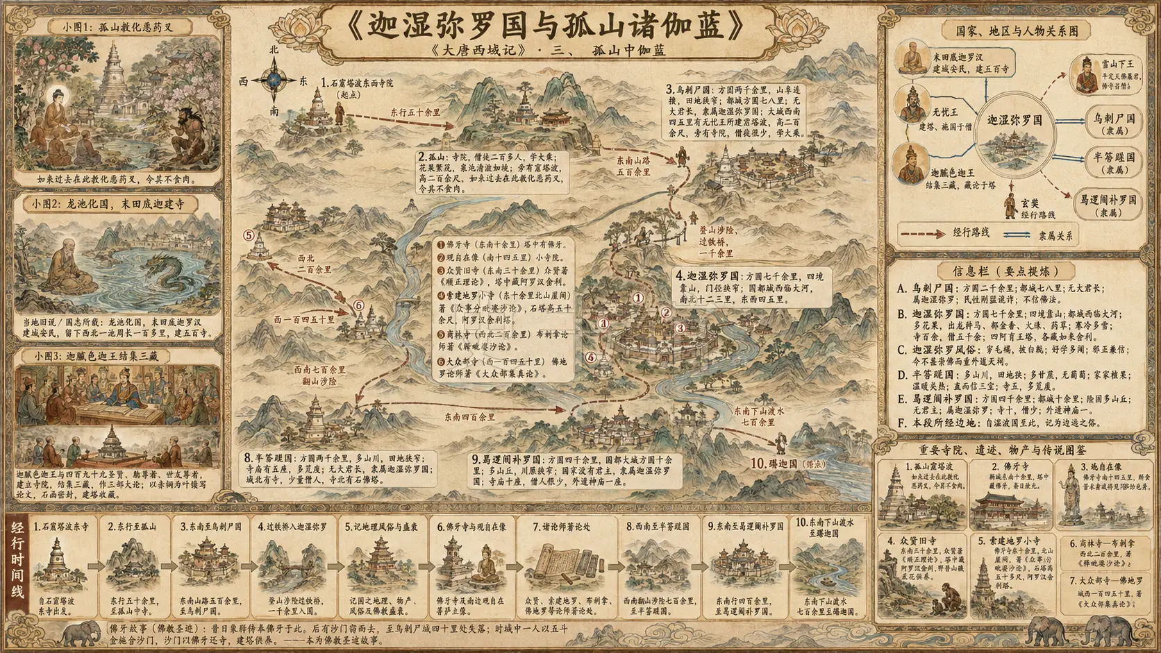 《大唐西域记》三、孤山中伽蓝章节配图