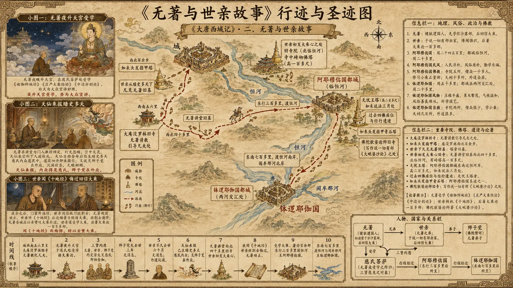 《大唐西域记》二、无著与世亲故事章节配图