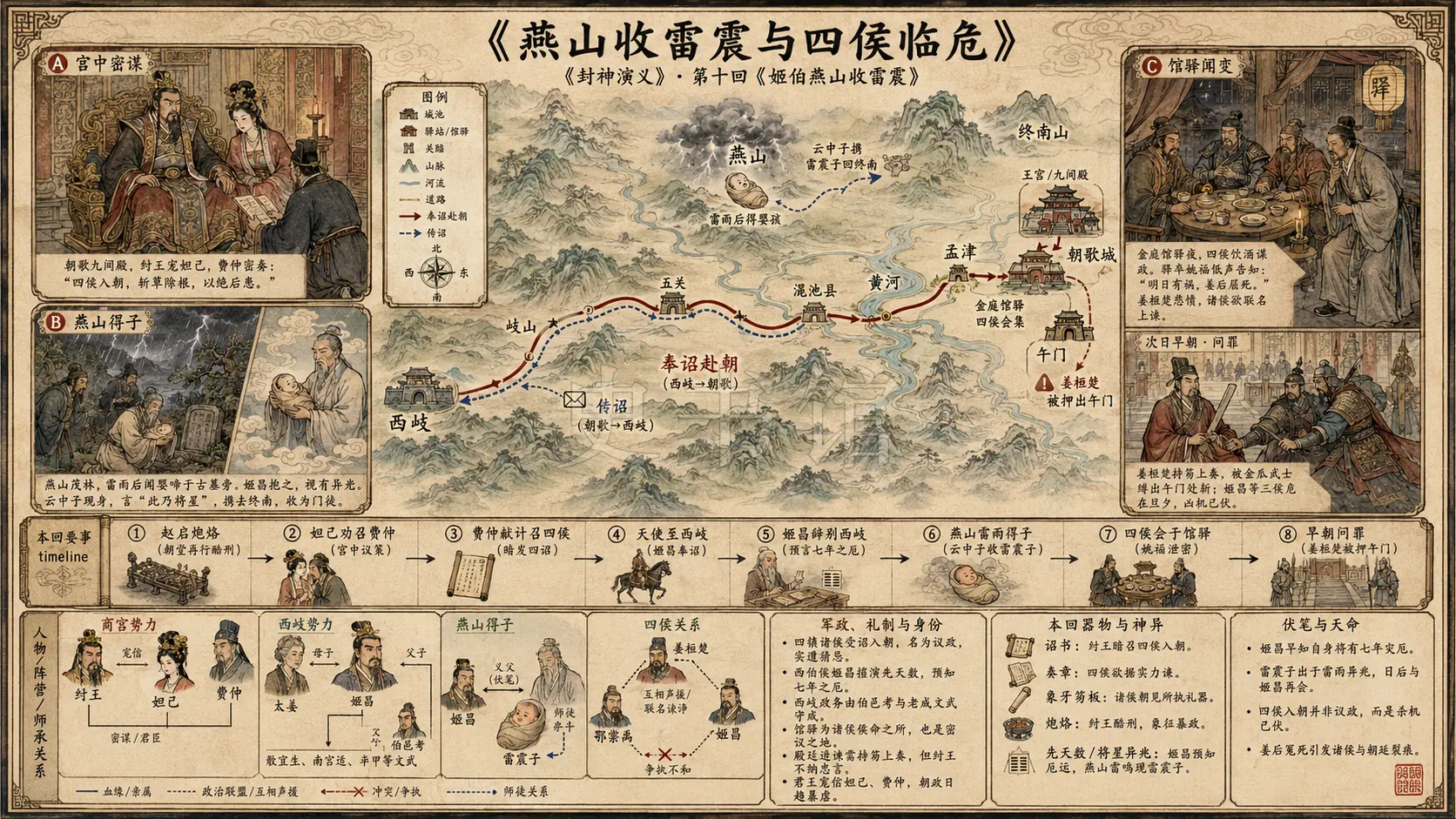 《封神演义》正文 第十回姬伯燕山收雷震章节配图