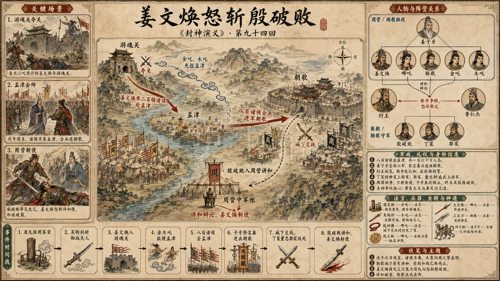 《封神演义》正文 第九十四回文焕怒斩殷破败章节配图