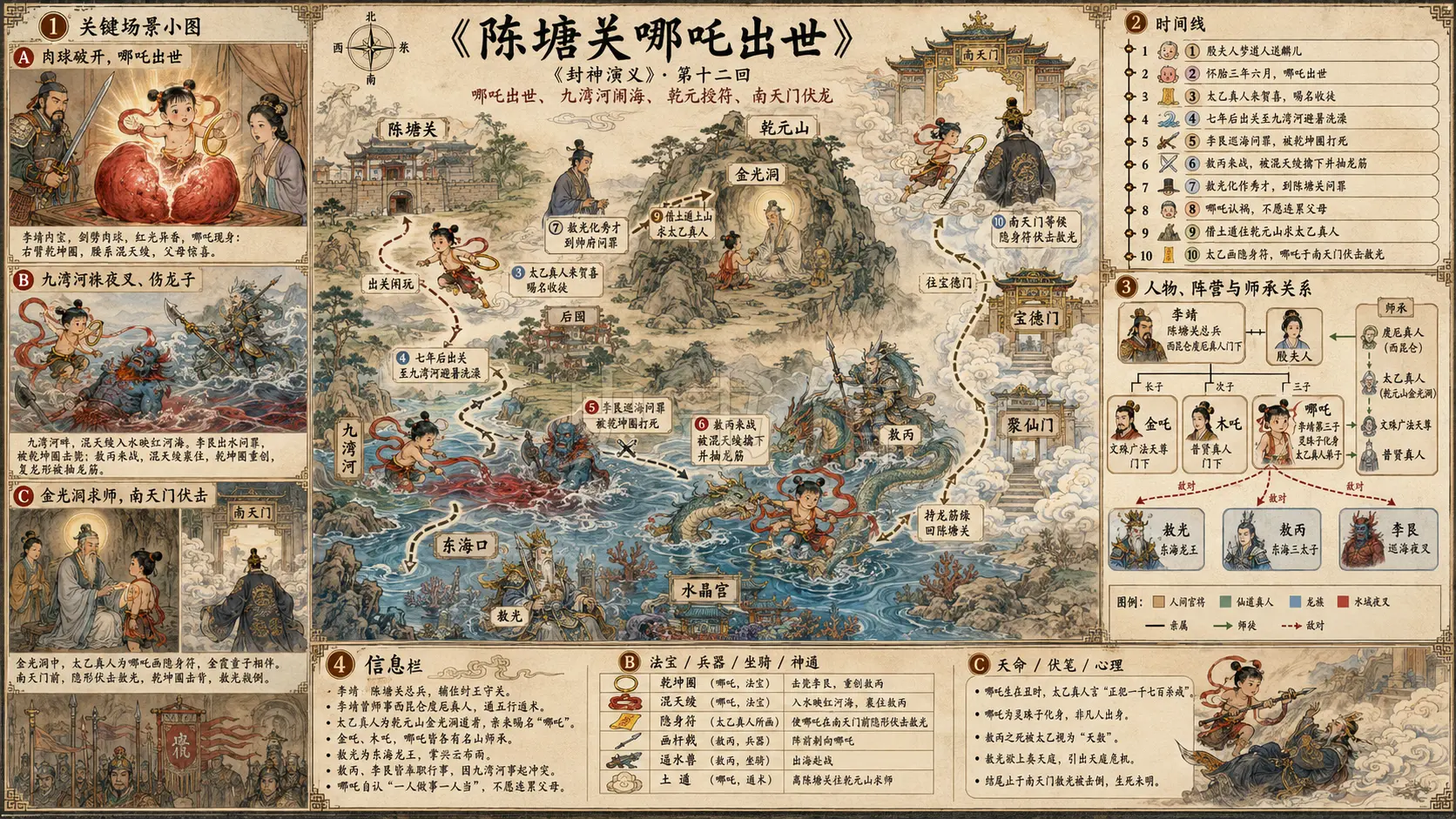 《封神演义》正文 第十二回陈塘关哪咤出世章节配图