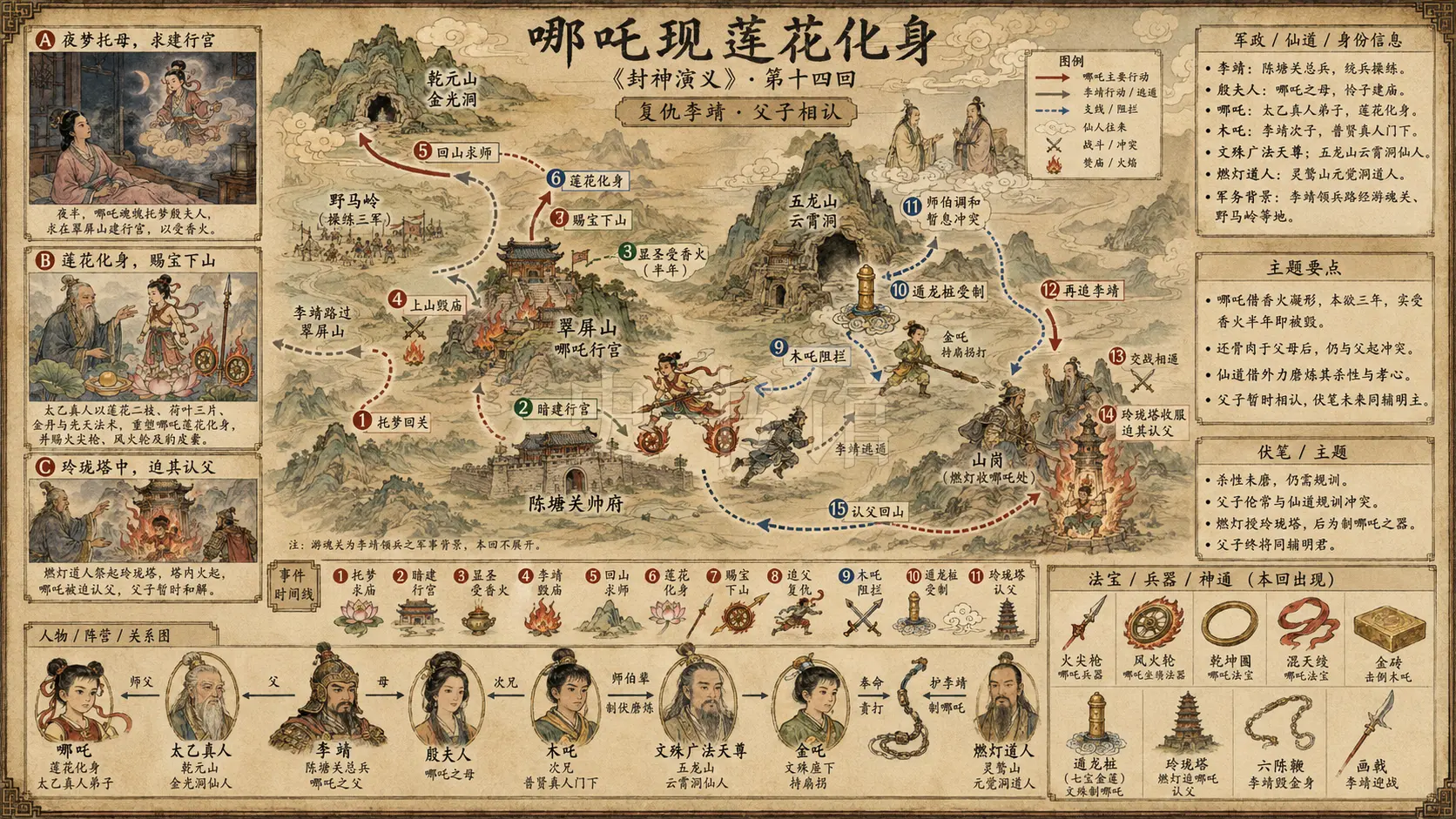 《封神演义》正文 第十四回哪咤现莲花化身章节配图