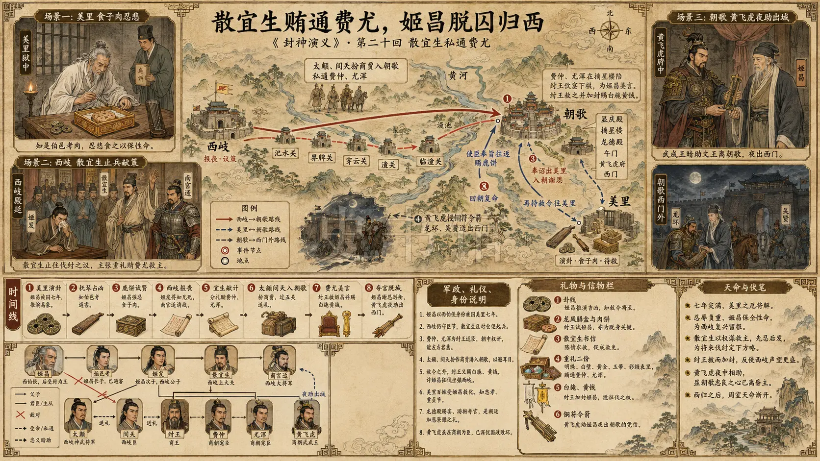 《封神演义》正文 第二十回散宜生私通费尤章节配图