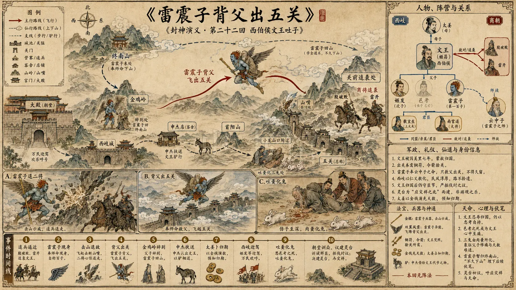 《封神演义》正文 第二十二回西伯侯文王吐子章节配图