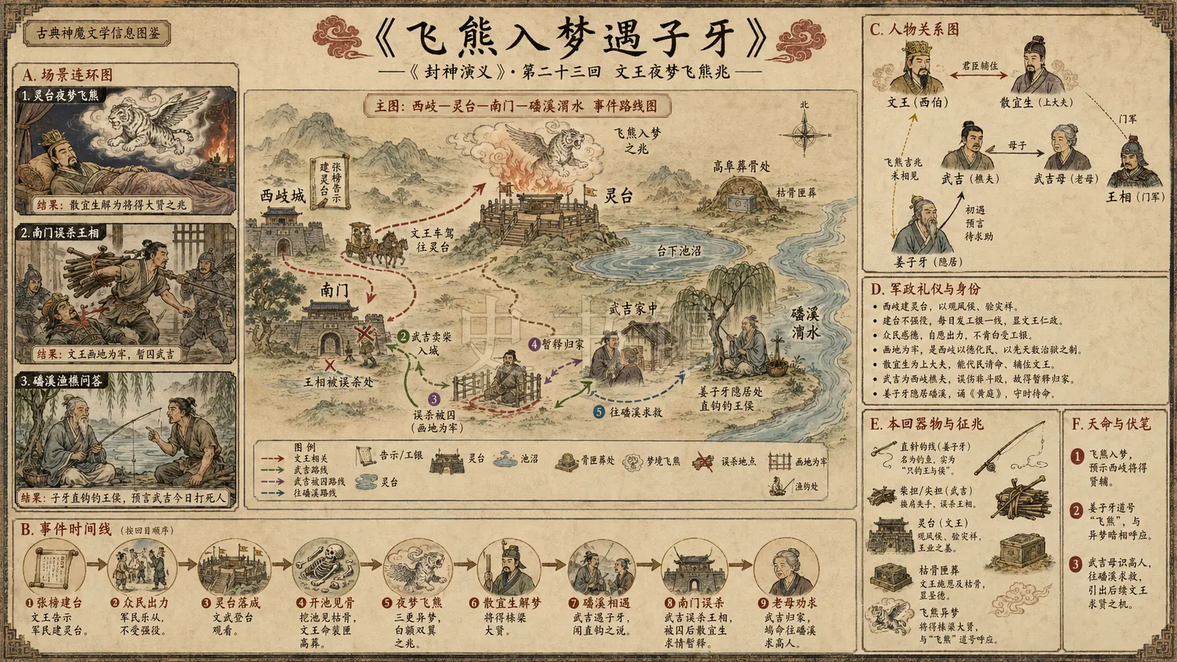 《封神演义》正文 第二十三回文王夜梦飞熊兆章节配图
