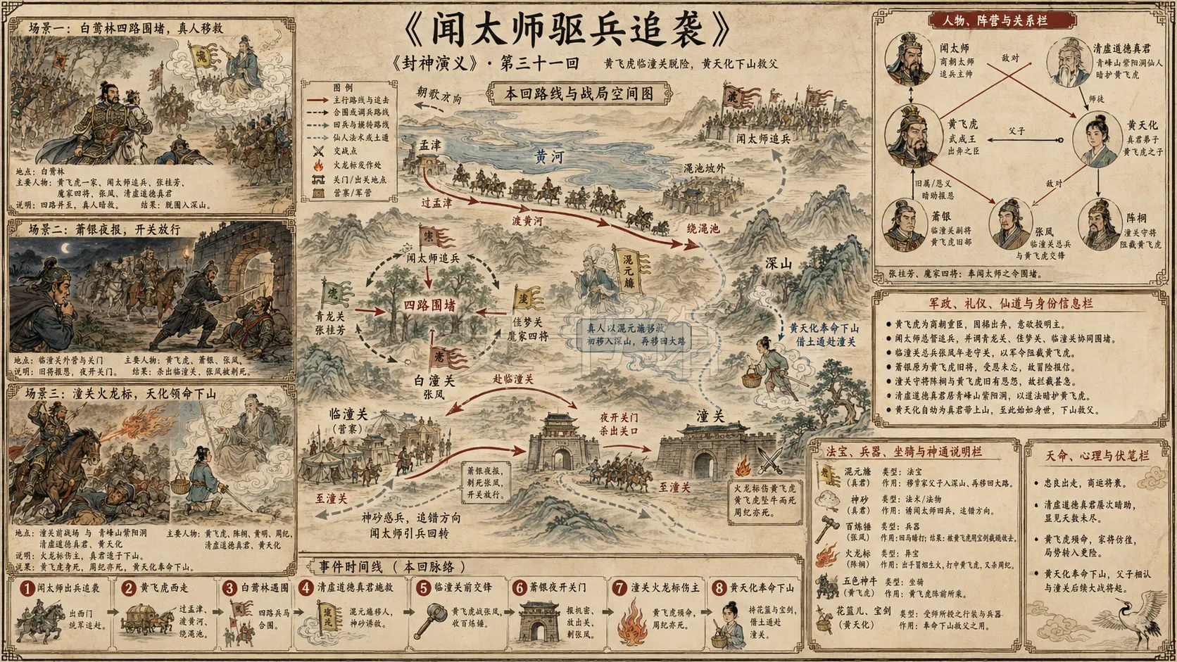 《封神演义》正文 第三十一回闻太师驱兵追袭章节配图