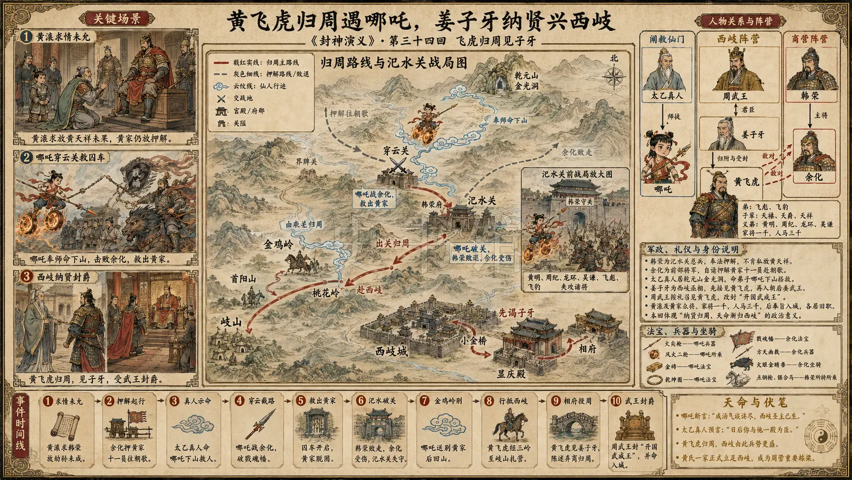 《封神演义》正文 第三十四回飞虎归周见子牙章节配图