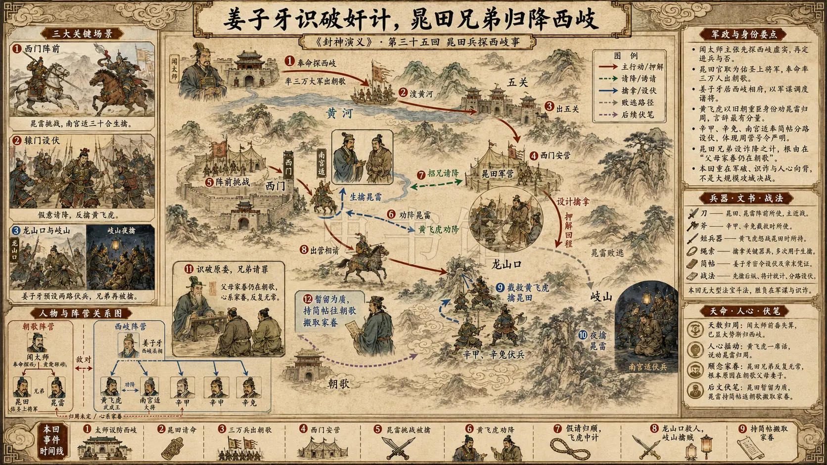 《封神演义》正文 第三十五回晁田兵探西岐事章节配图