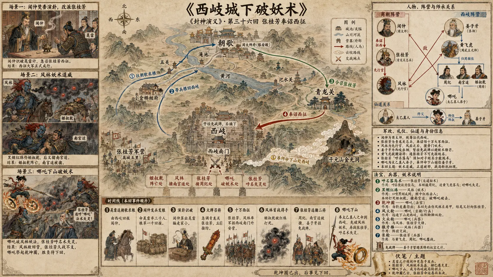 《封神演义》正文 第三十六回张桂芳奉诏西征章节配图