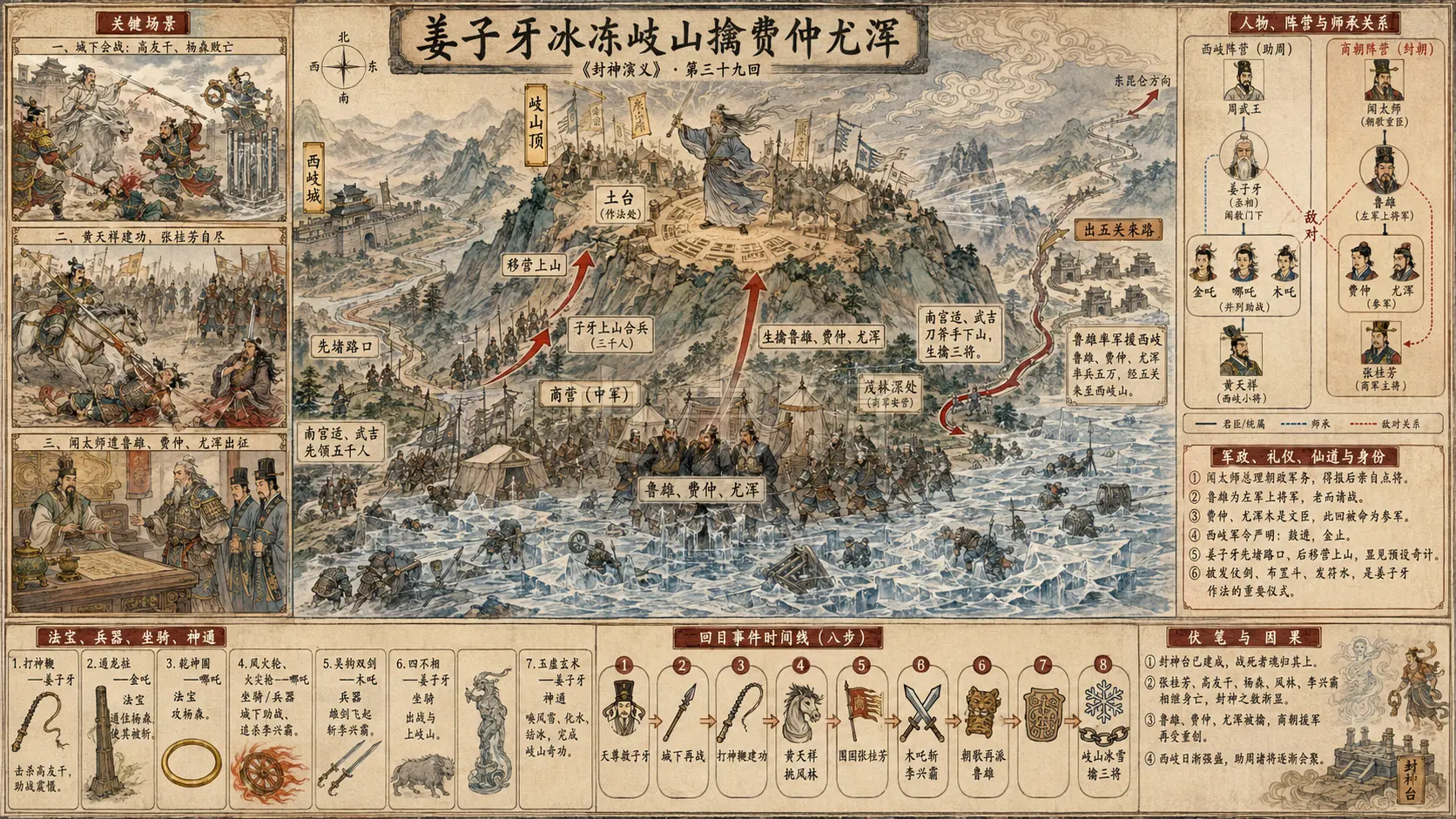 《封神演义》正文 第三十九回姜子牙冰冻岐山章节配图