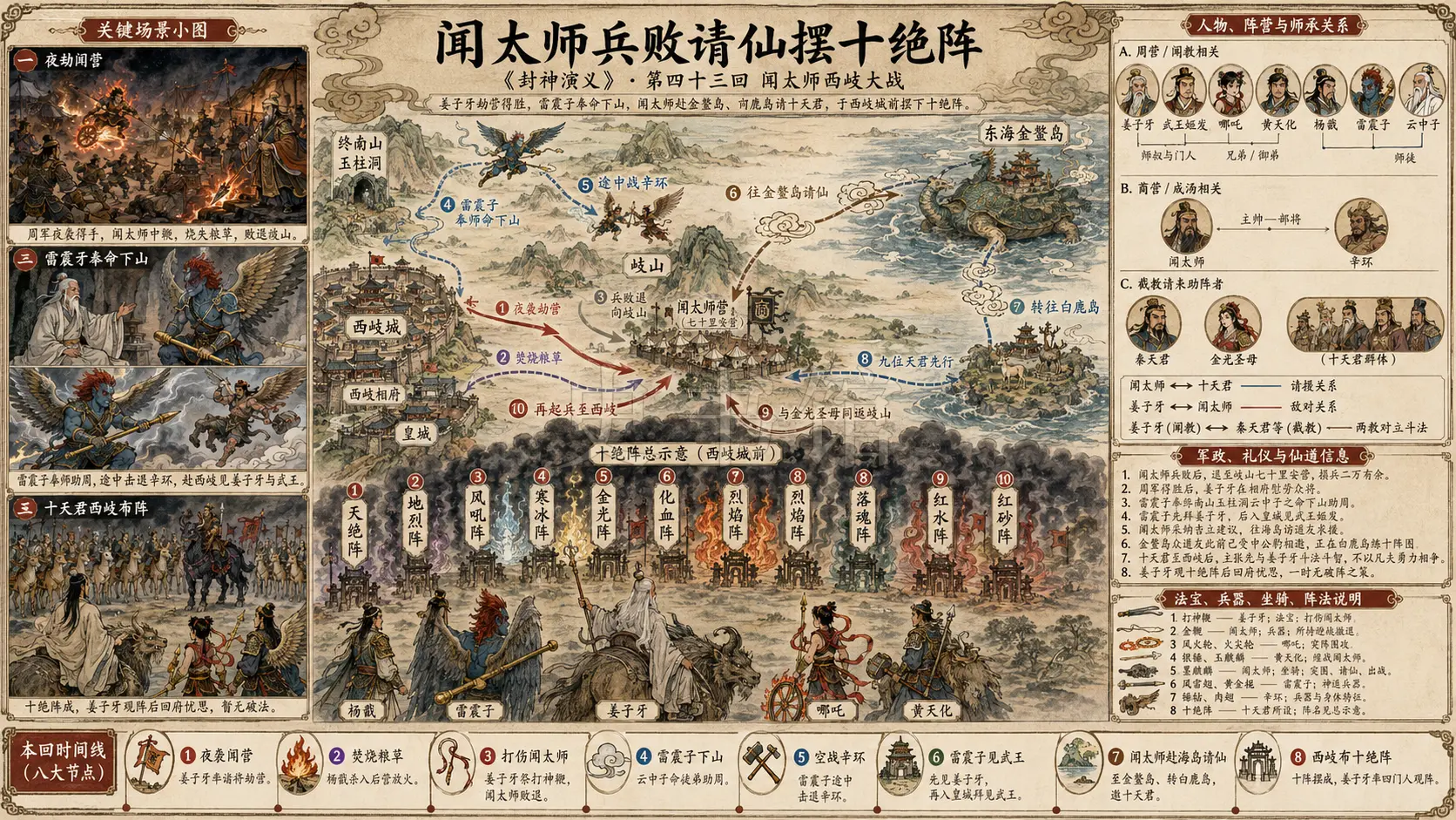 《封神演义》正文 第四十三回闻太师西岐大战章节配图