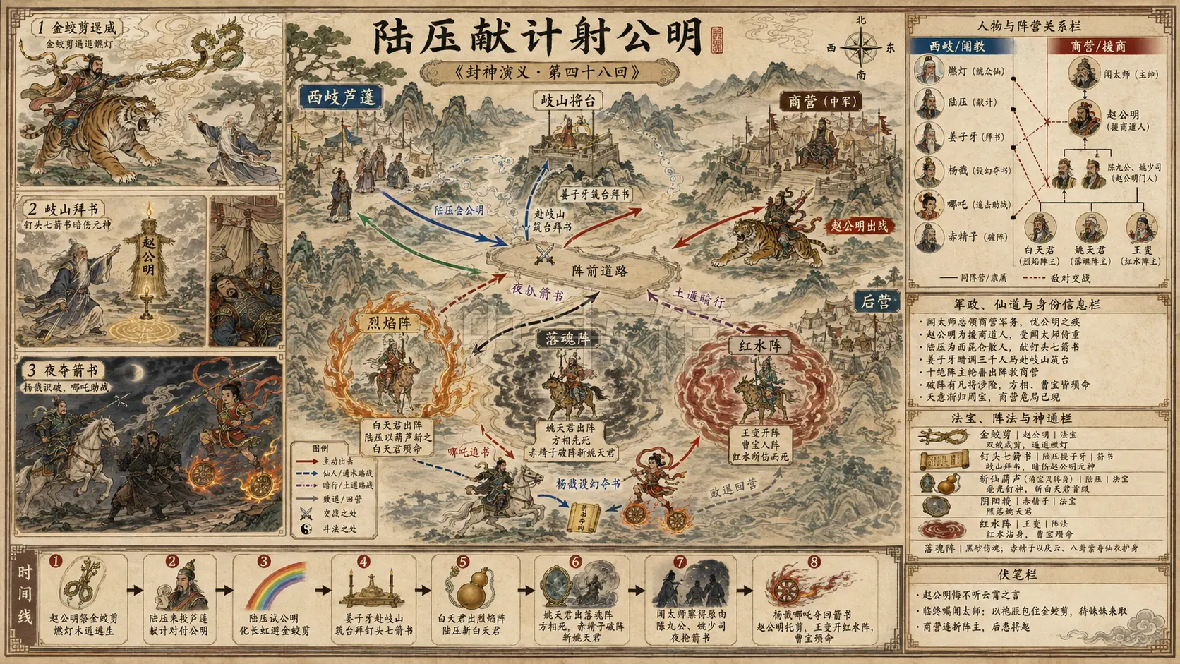 《封神演义》正文 第四十八回陆压献计射公明章节配图