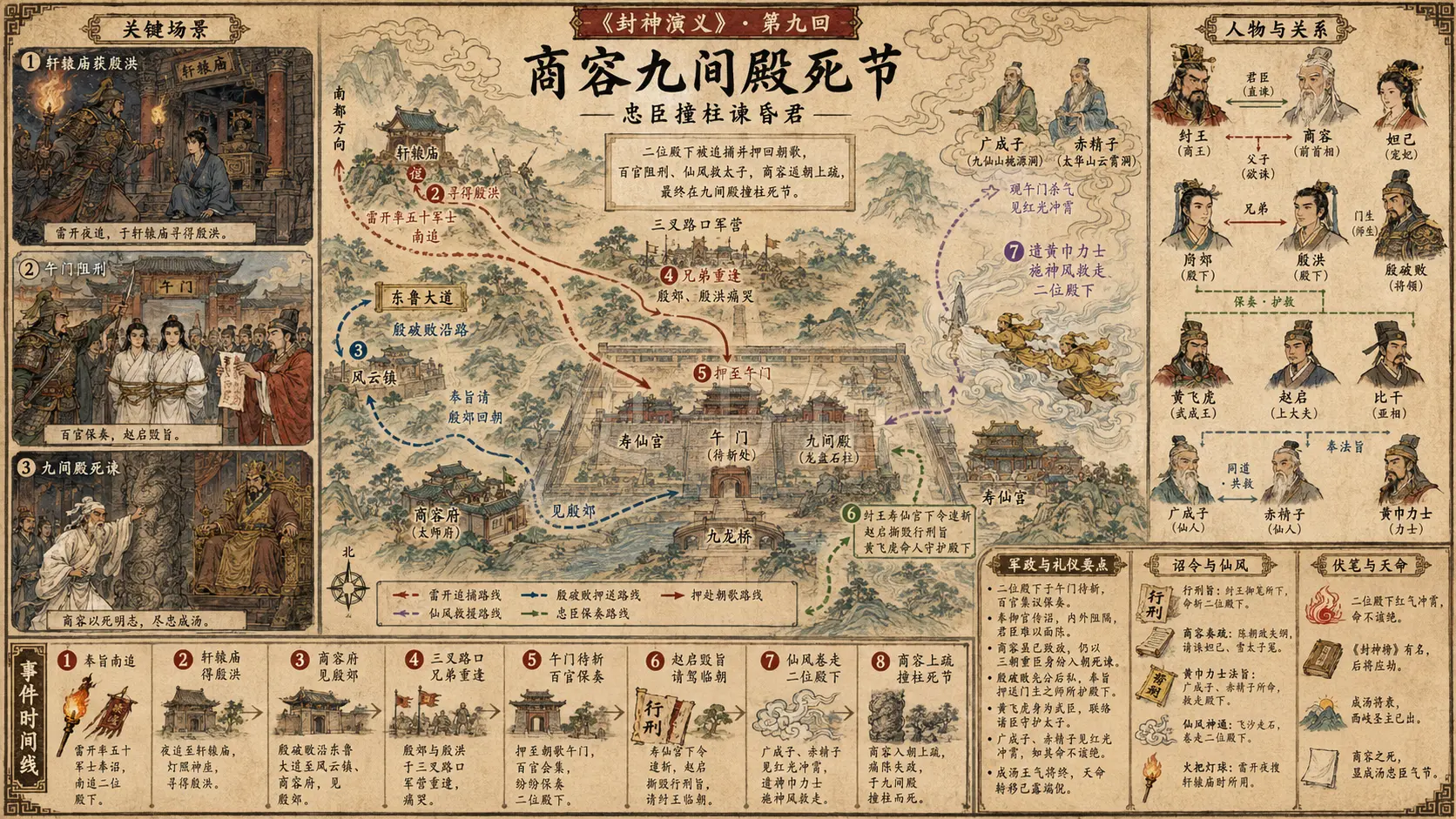 《封神演义》正文 第九回商容九间殿死节章节配图