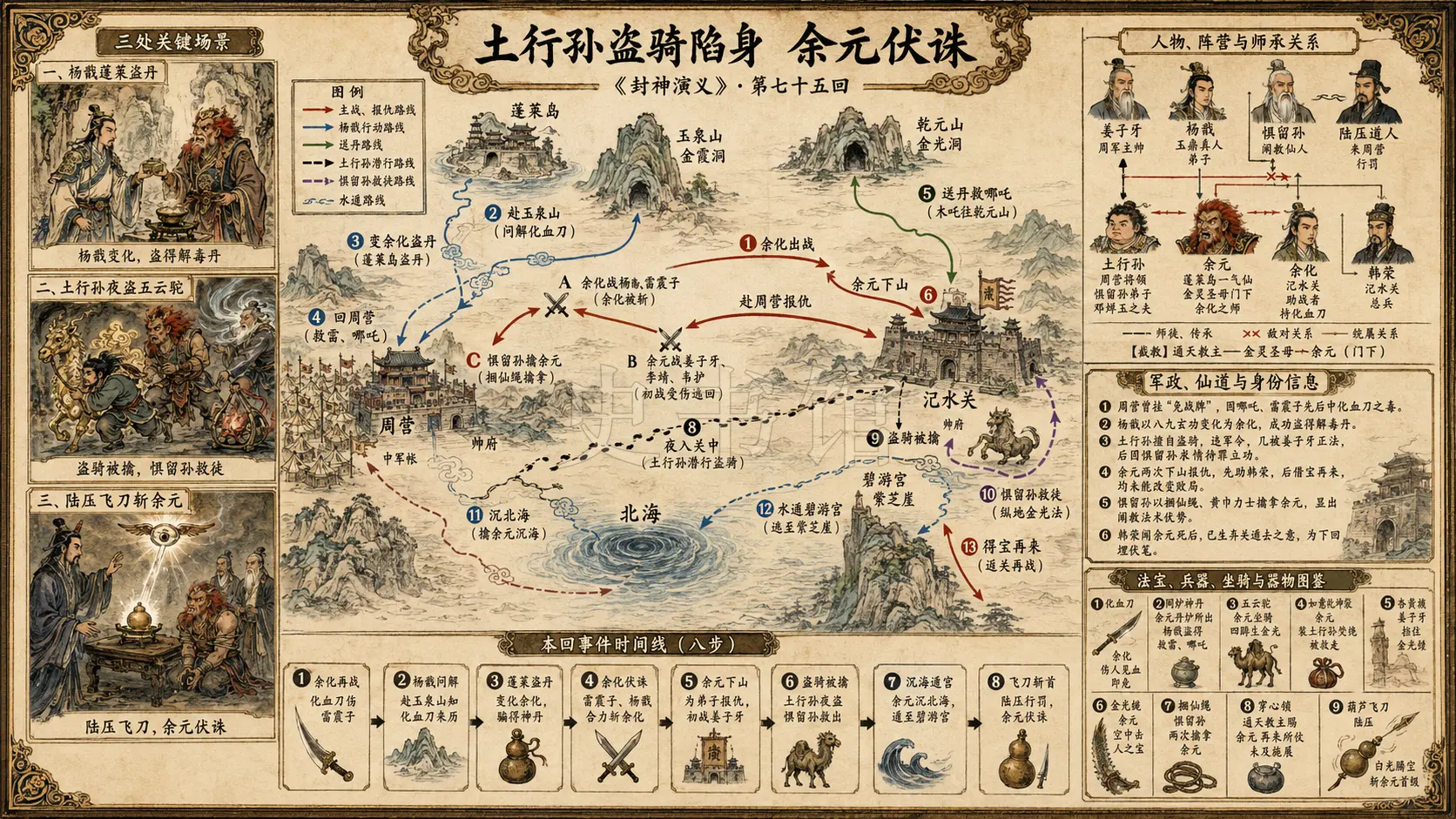 《封神演义》正文 第七十五回土行孙盗骑陷身章节配图