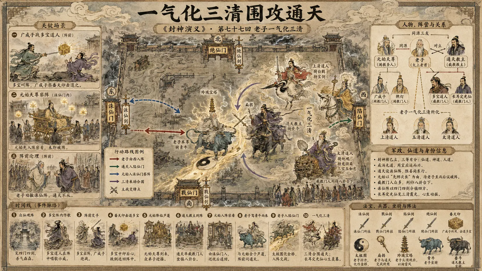 《封神演义》正文 第七十七回老子一气化三清章节配图