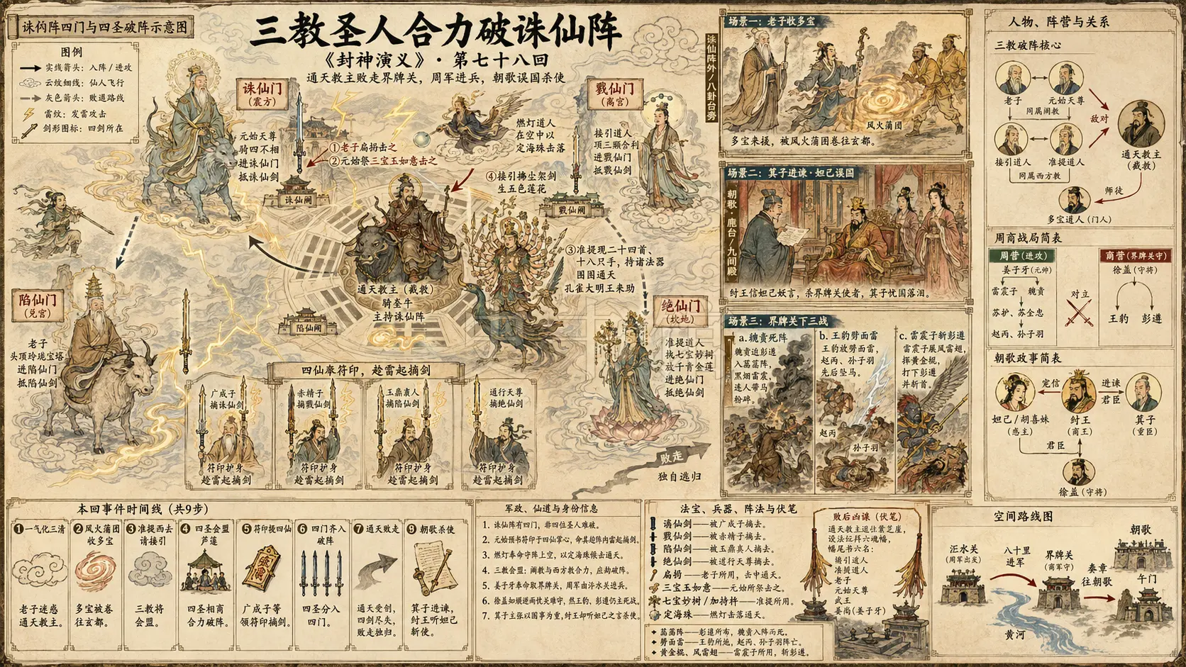 《封神演义》正文 第七十八回三教会破诛仙阵章节配图