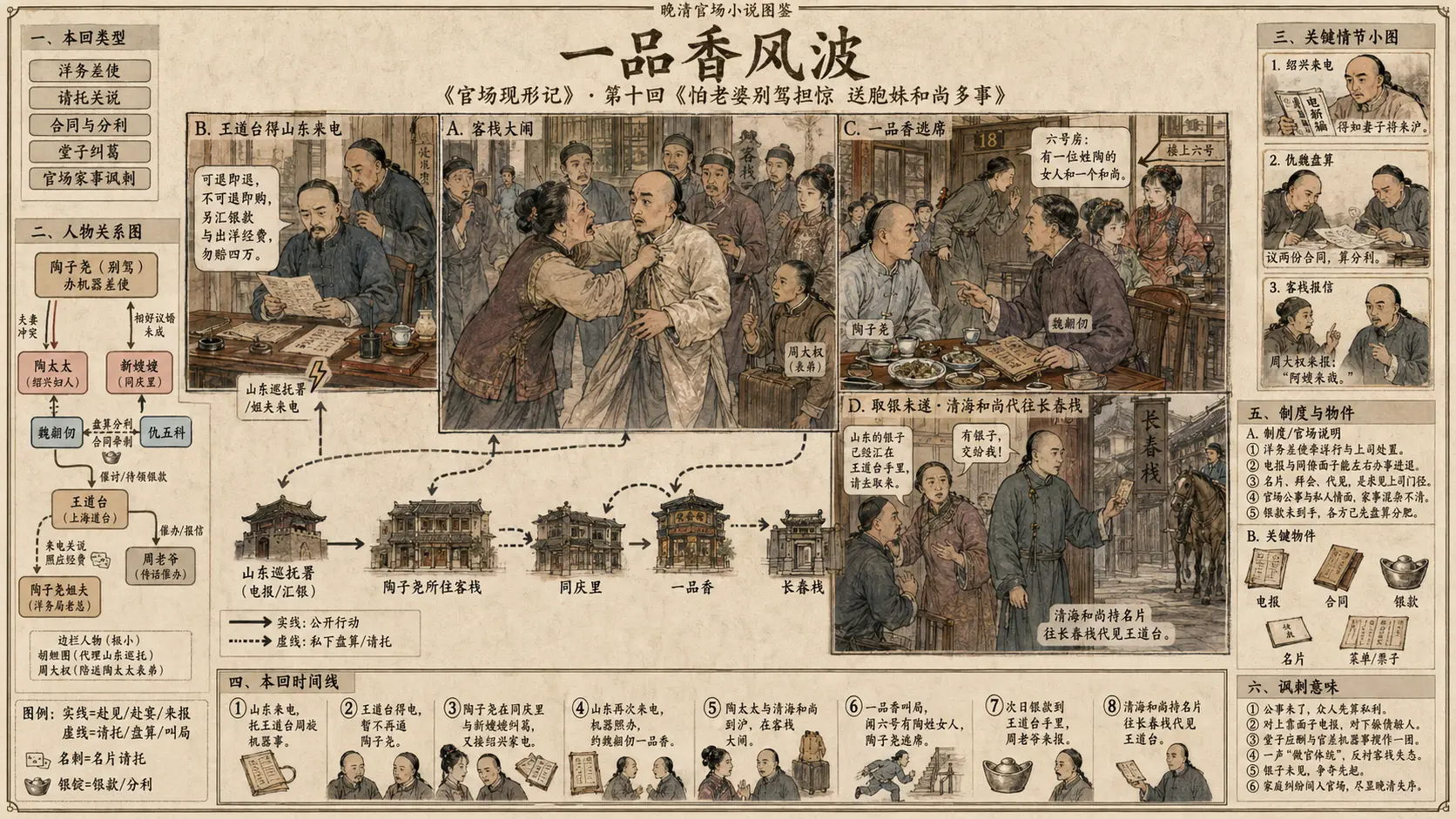 《官场现形记》正文 第十回怕老婆别驾担惊送胞妹和尚多事章节配图