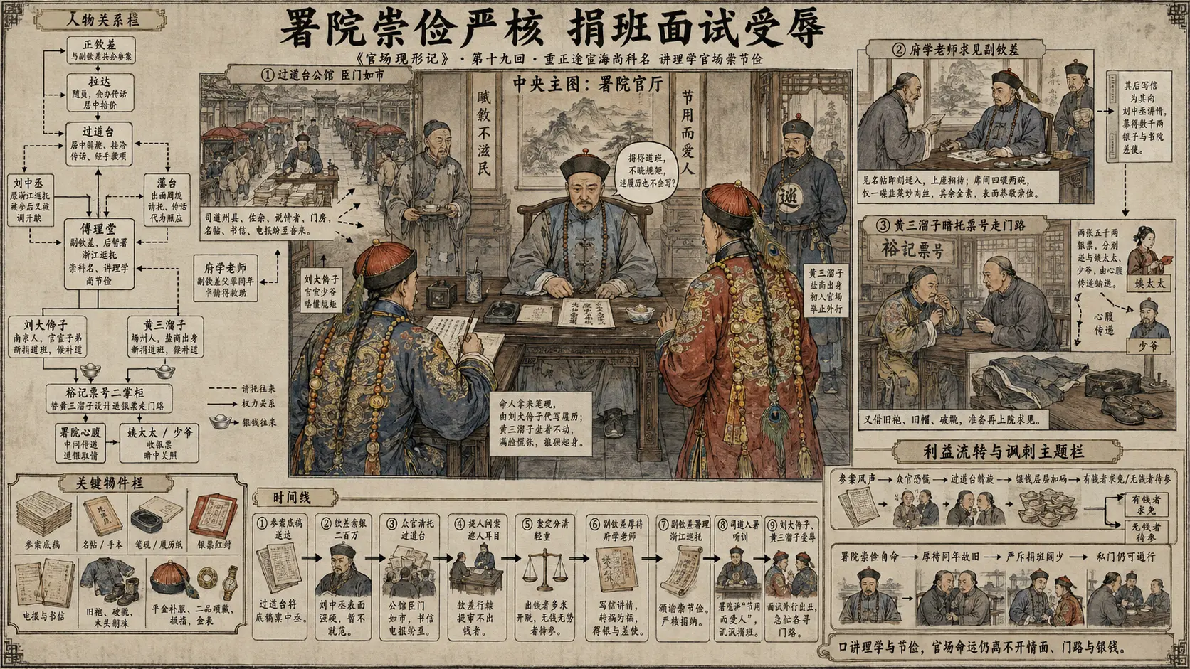 《官场现形记》正文 第十九回重正途宦海尚科名讲理学官场崇节俭章节配图