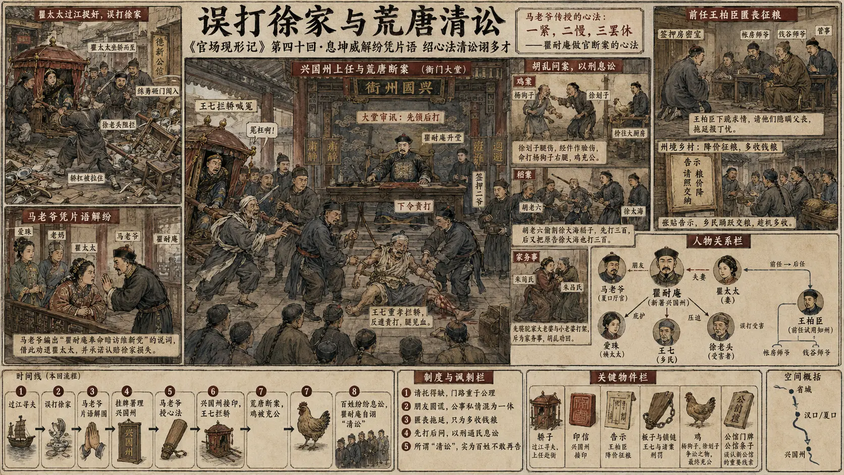 《官场现形记》正文 第四十回息坤威解纷凭片语绍心法清讼诩多才章节配图