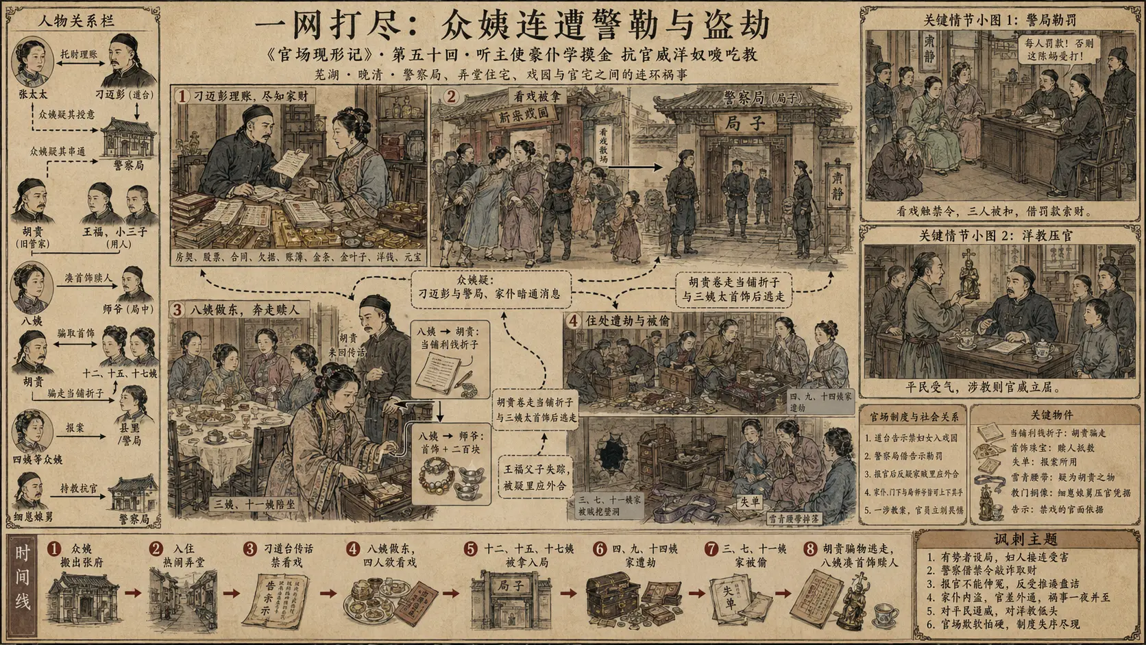 《官场现形记》正文 第五十回听主使豪仆学摸金抗官威洋奴唆吃教章节配图