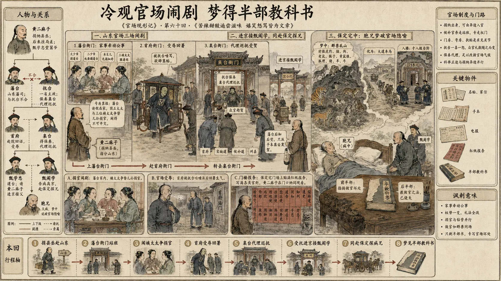 《官场现形记》正文 第六十回苦辣甜酸遍尝滋味嬉笑怒骂皆为文章章节配图