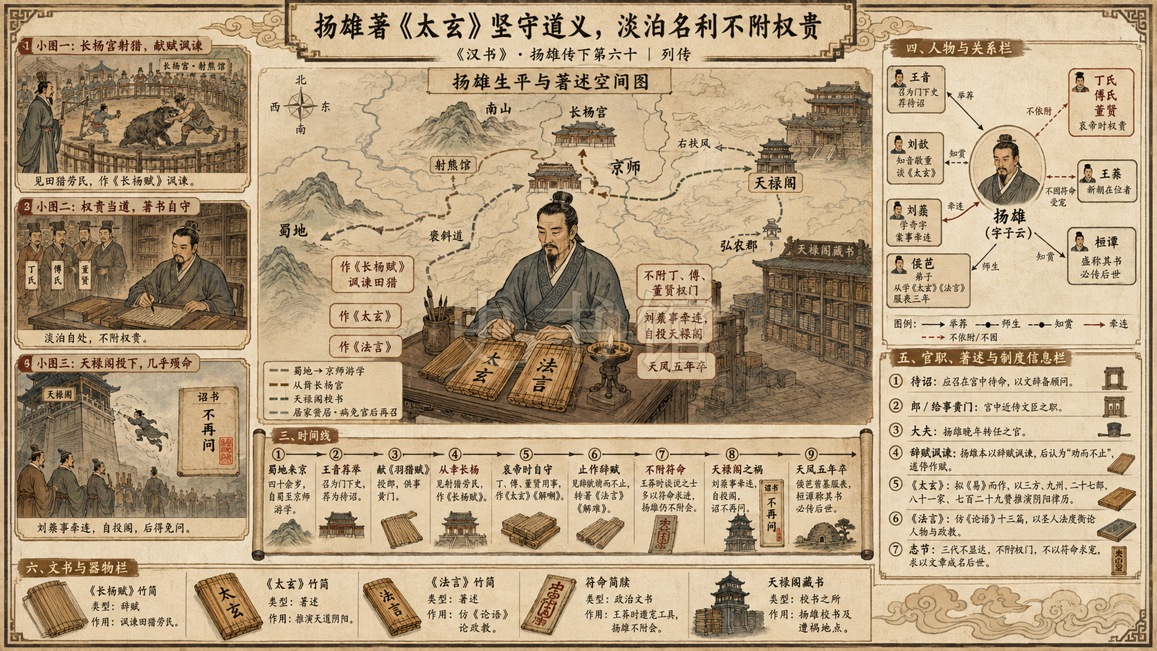 《汉书》扬雄传下第六十章节配图