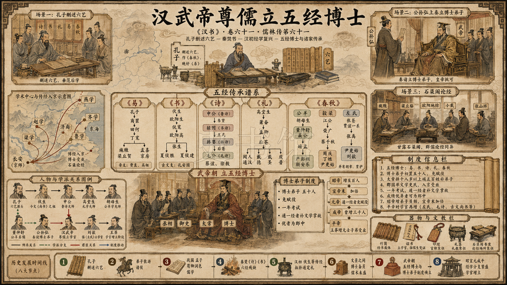 《汉书》儒林传第六十一章节配图