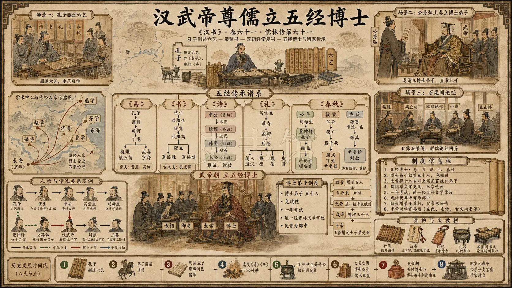 《汉书》儒林传第六十一章节配图
