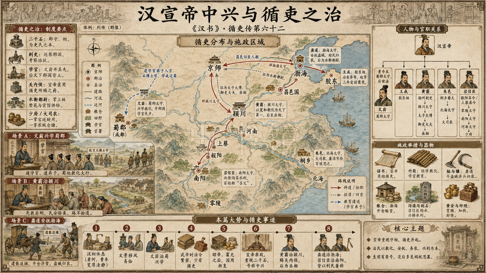 《汉书》循吏传第六十二章节配图