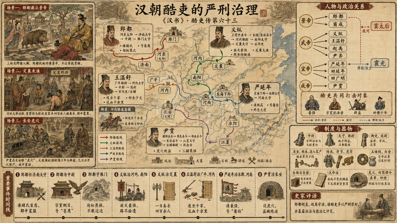 《汉书》酷吏传第六十三章节配图
