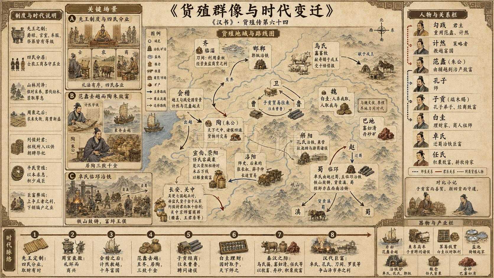 《汉书》货殖传第六十四章节配图