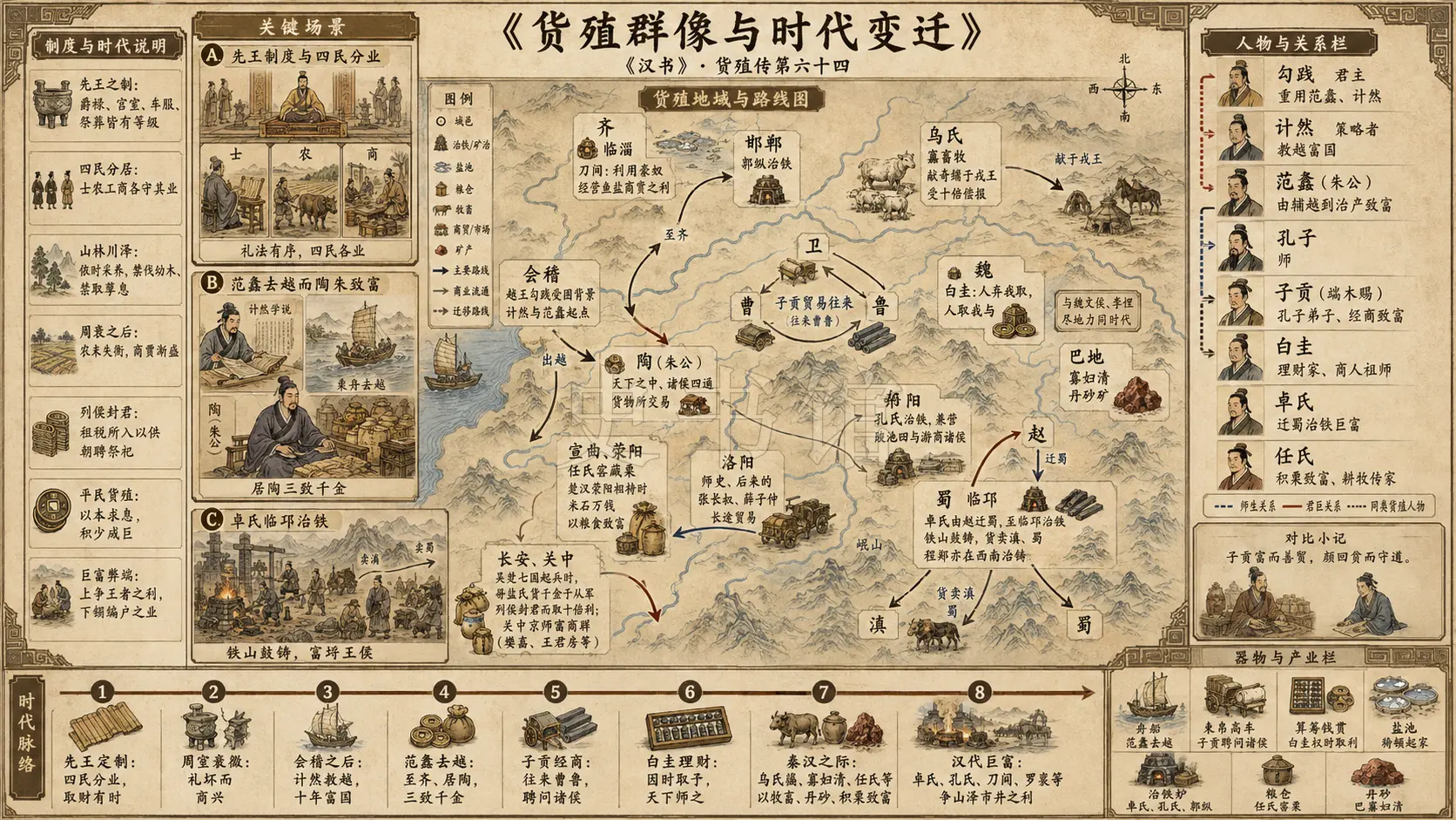《汉书》货殖传第六十四章节配图