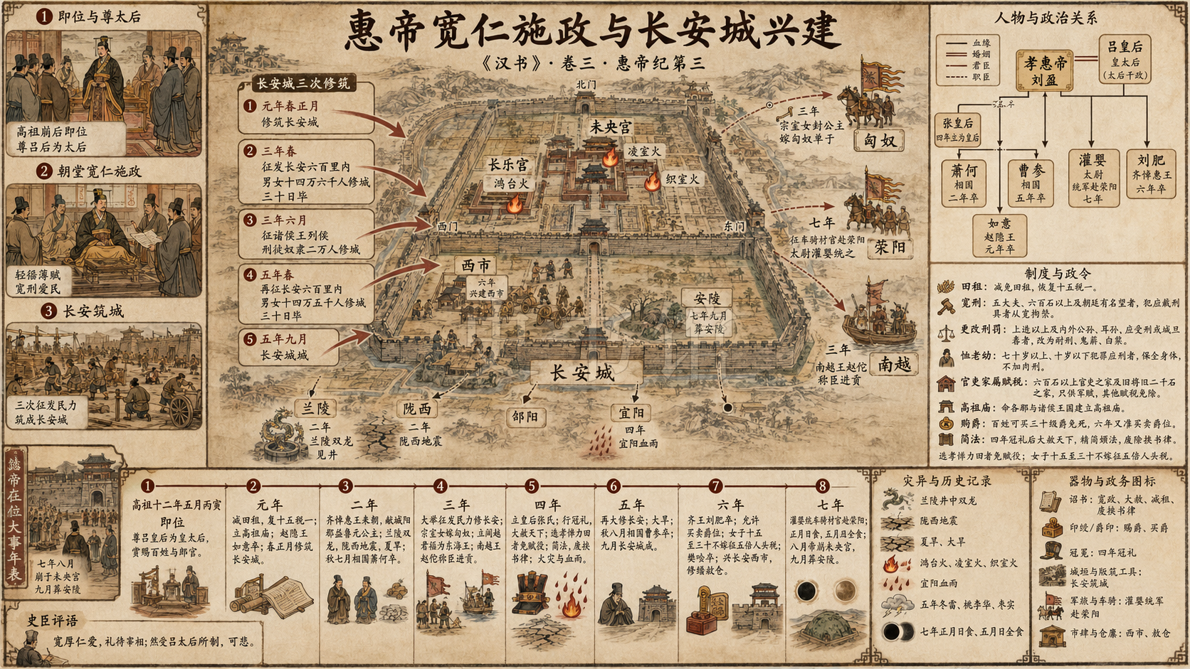 《汉书》惠帝纪第三章节配图