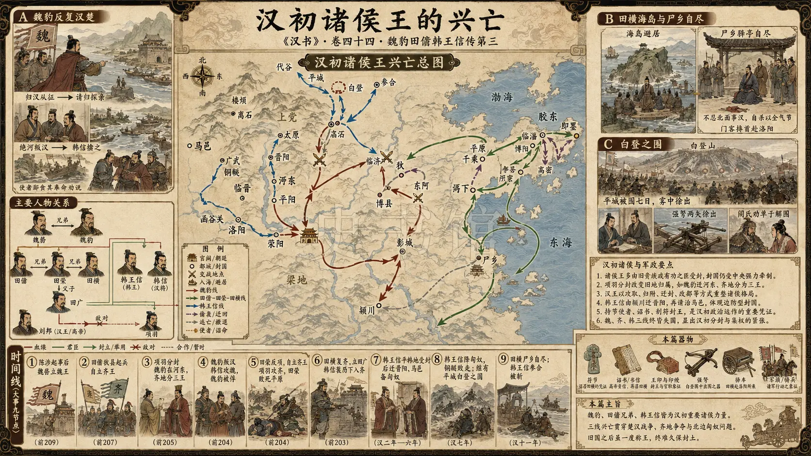《汉书》魏豹田儋韩王信传第三章节配图
