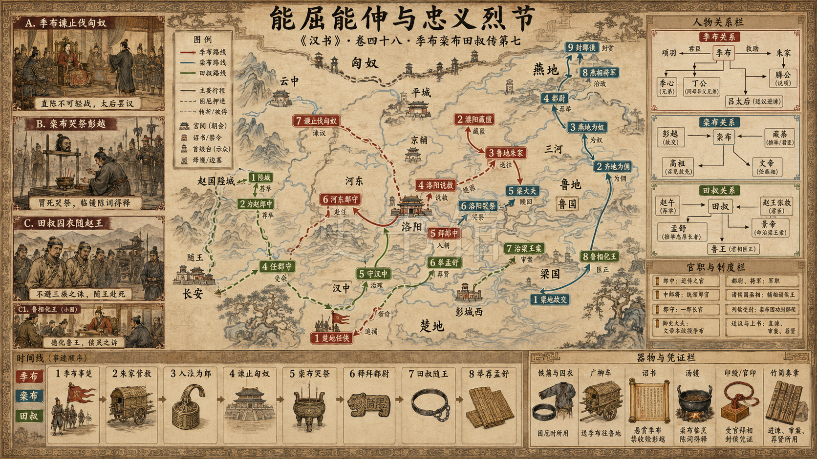《汉书》季布栾布田叔传第七章节配图