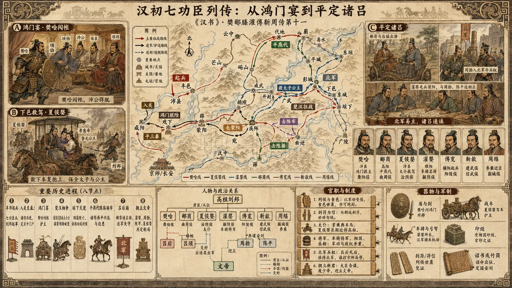 《汉书》樊郦滕灌傅靳周传第十一章节配图