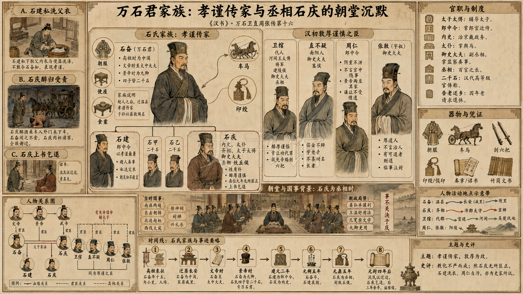 《汉书》万石卫直周张传第十六章节配图