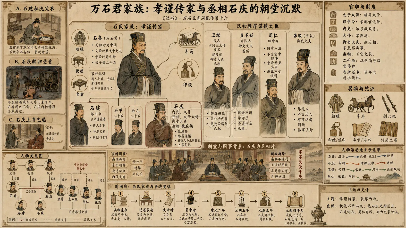 《汉书》万石卫直周张传第十六章节配图